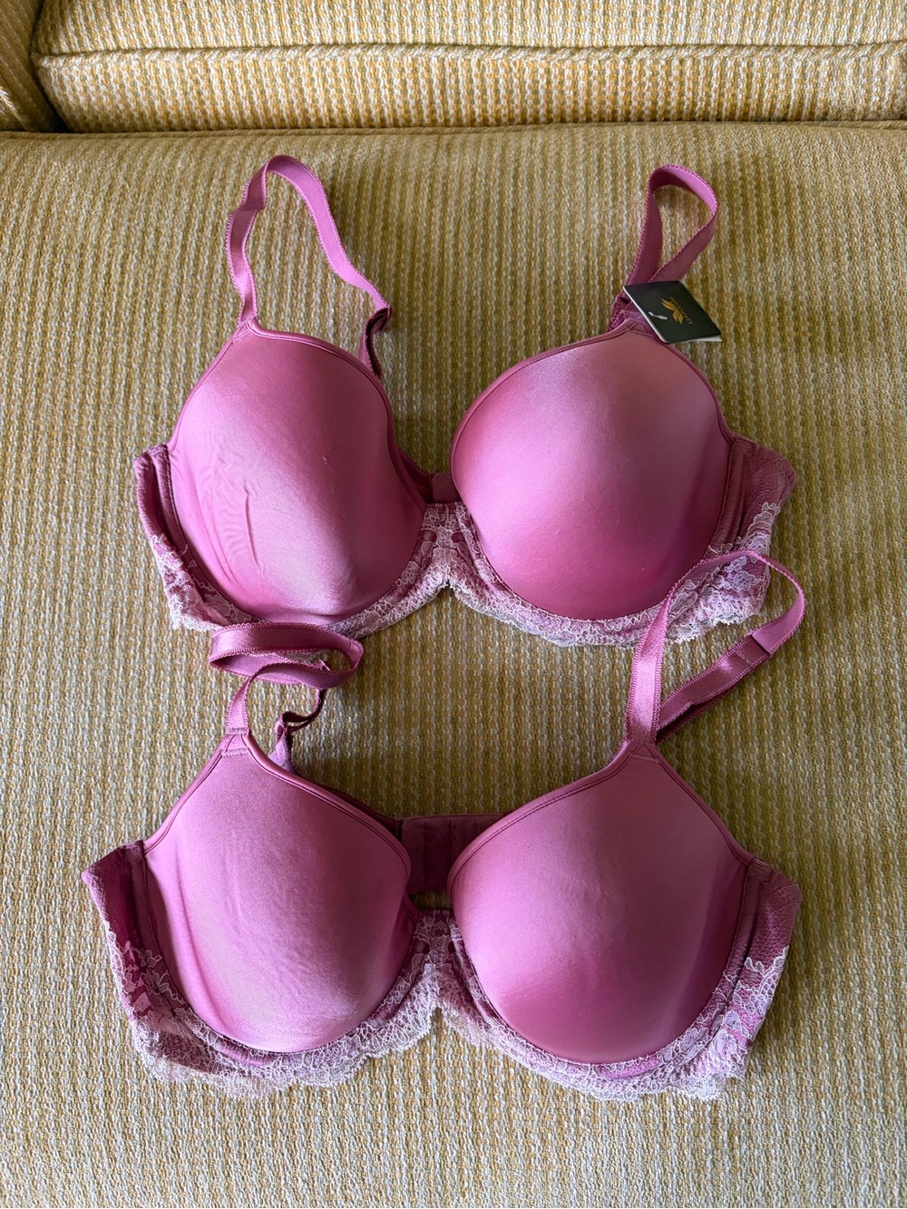 Wacoal Pink Lace-Trim T-Shirt Bra Duo